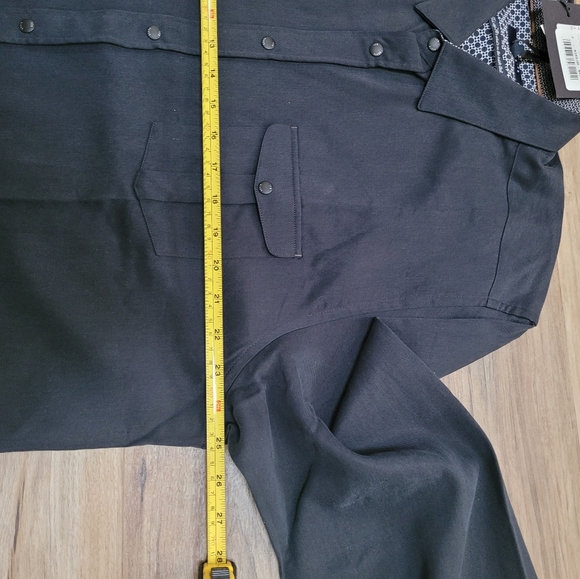 XXL Men's Navy Ted Baker Snap Button up - Picture 3 of 4